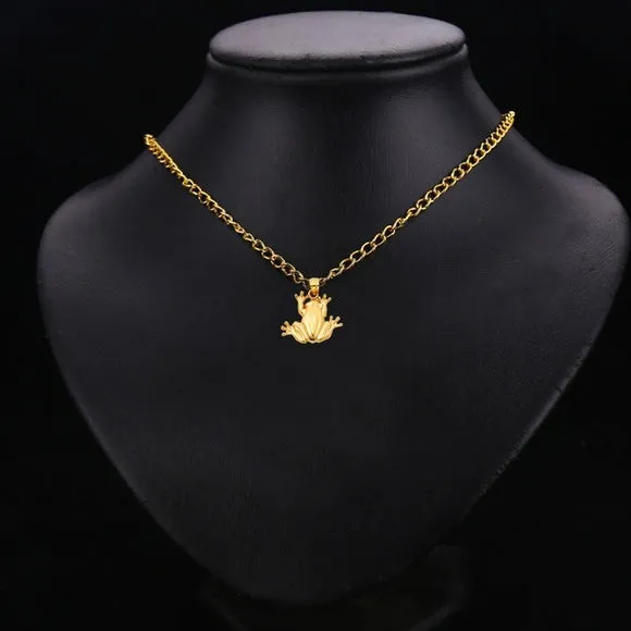 14K Yellow Gold Frog Pendant