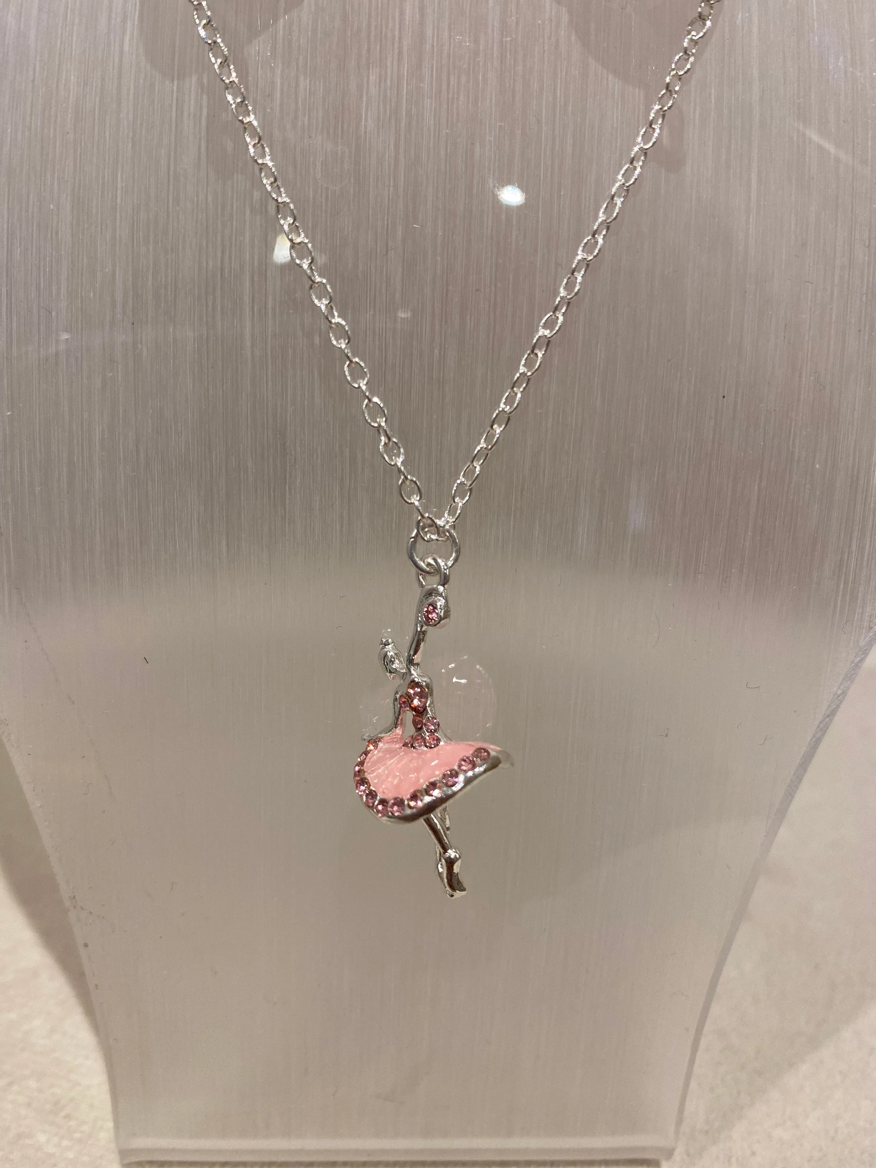 3D Ballerina Necklace & Earring Set