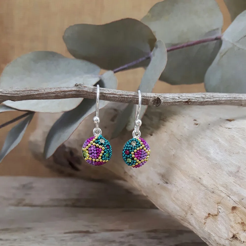 Allegra Galactic Small Ombre Circle Drop Earrings