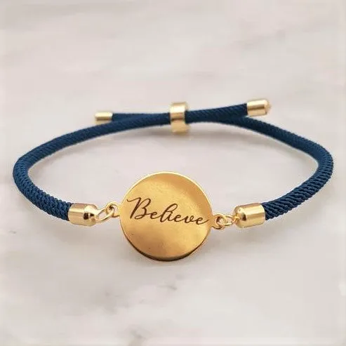 Andi Believe Slider Bracelet