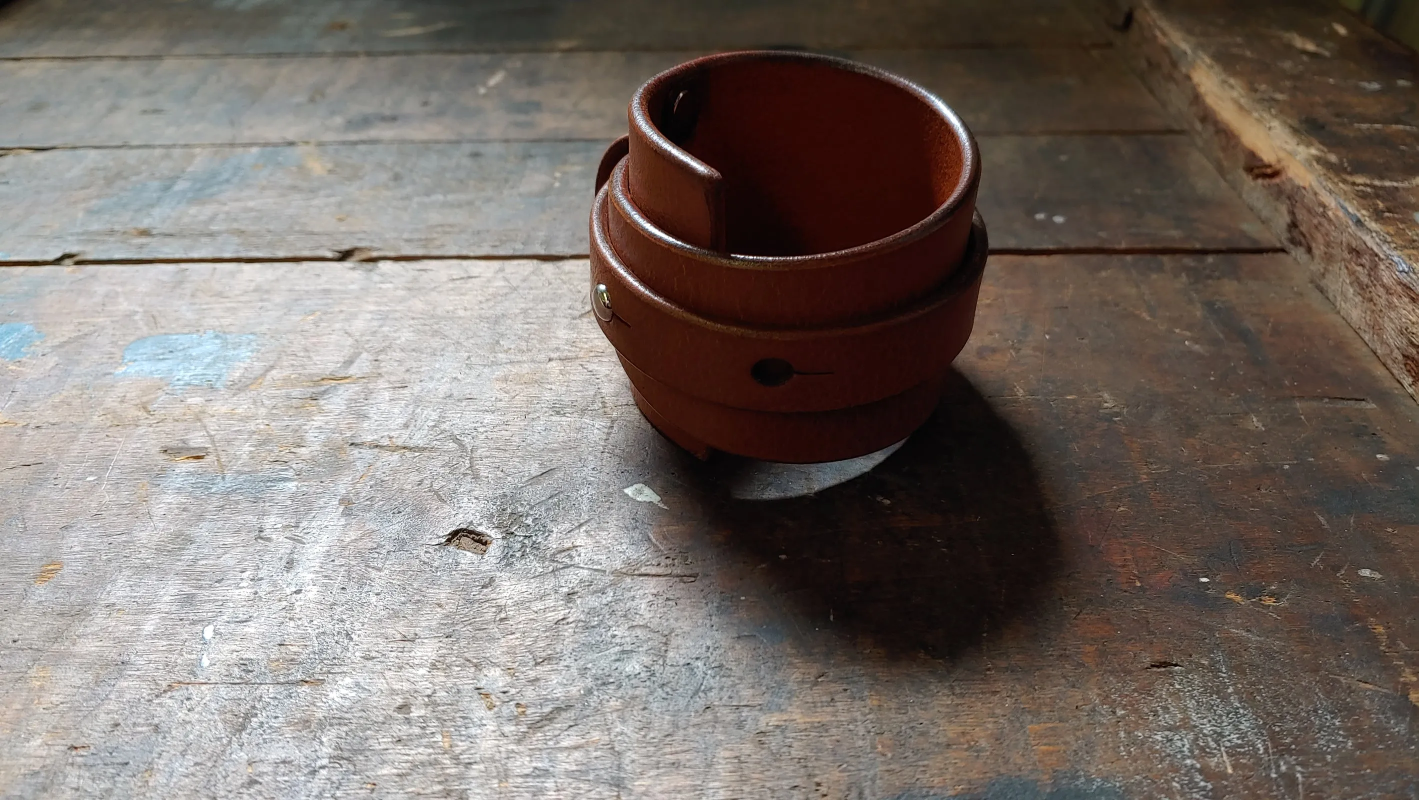 Averey WIDE Wrist Wrap Leather Cuff Bracelet- SS1082-W