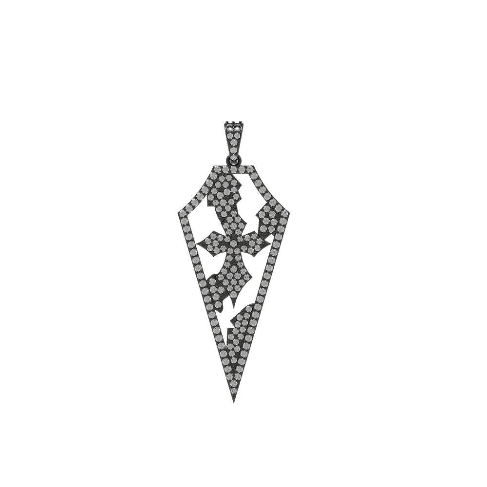Best Price!! Micro Pave Set Diamond 925 Sterling Silver Designer Pendant Jewelry