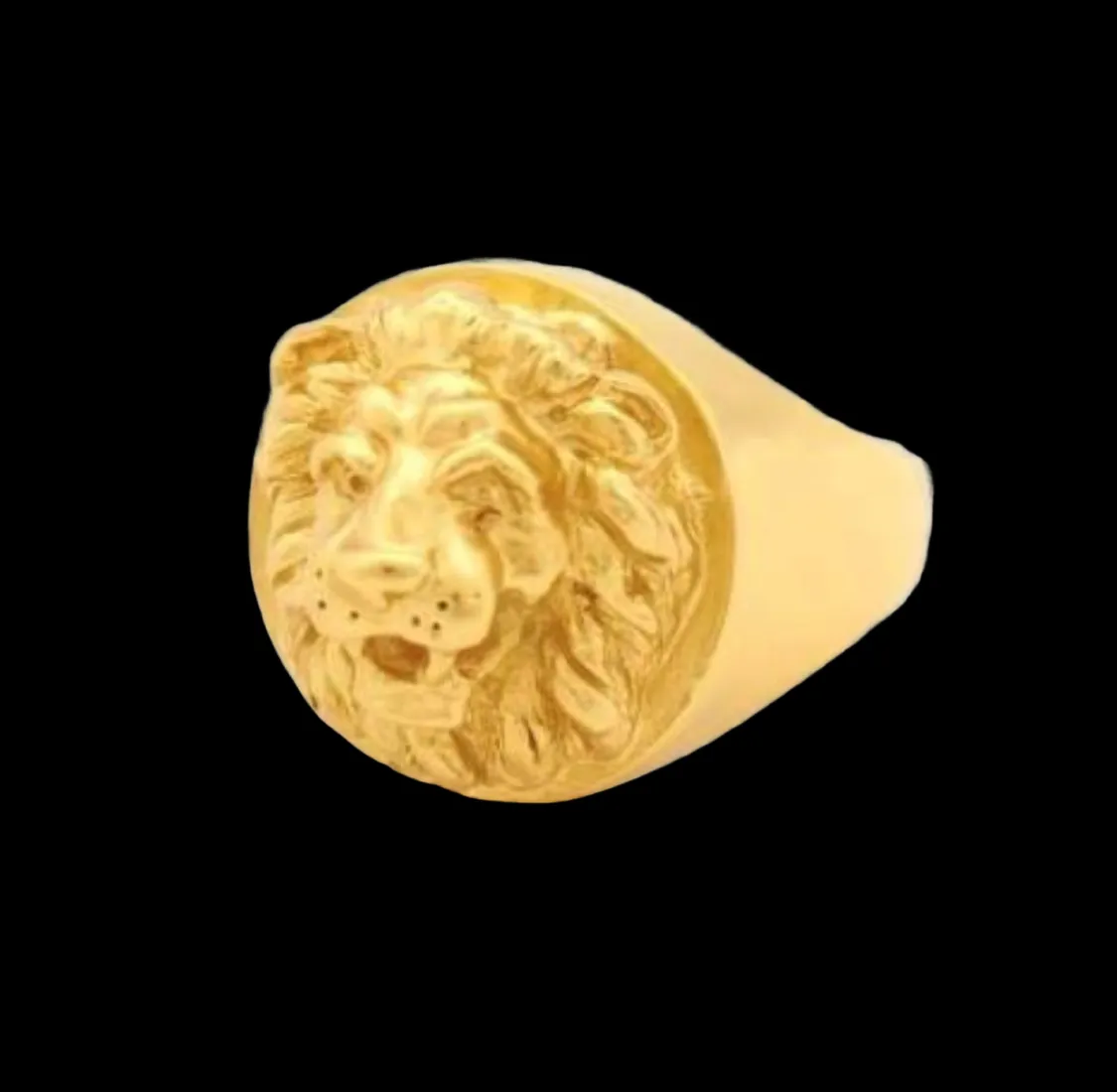 Bill Skinner Gold Lion Ring Sovereign Signet Unisex