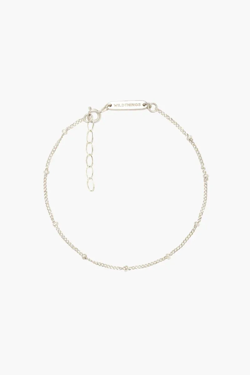 bracelet - stud chain - silver