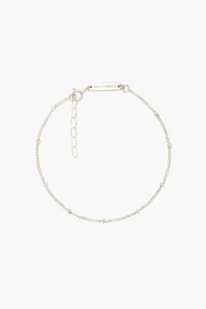 bracelet - stud chain - silver