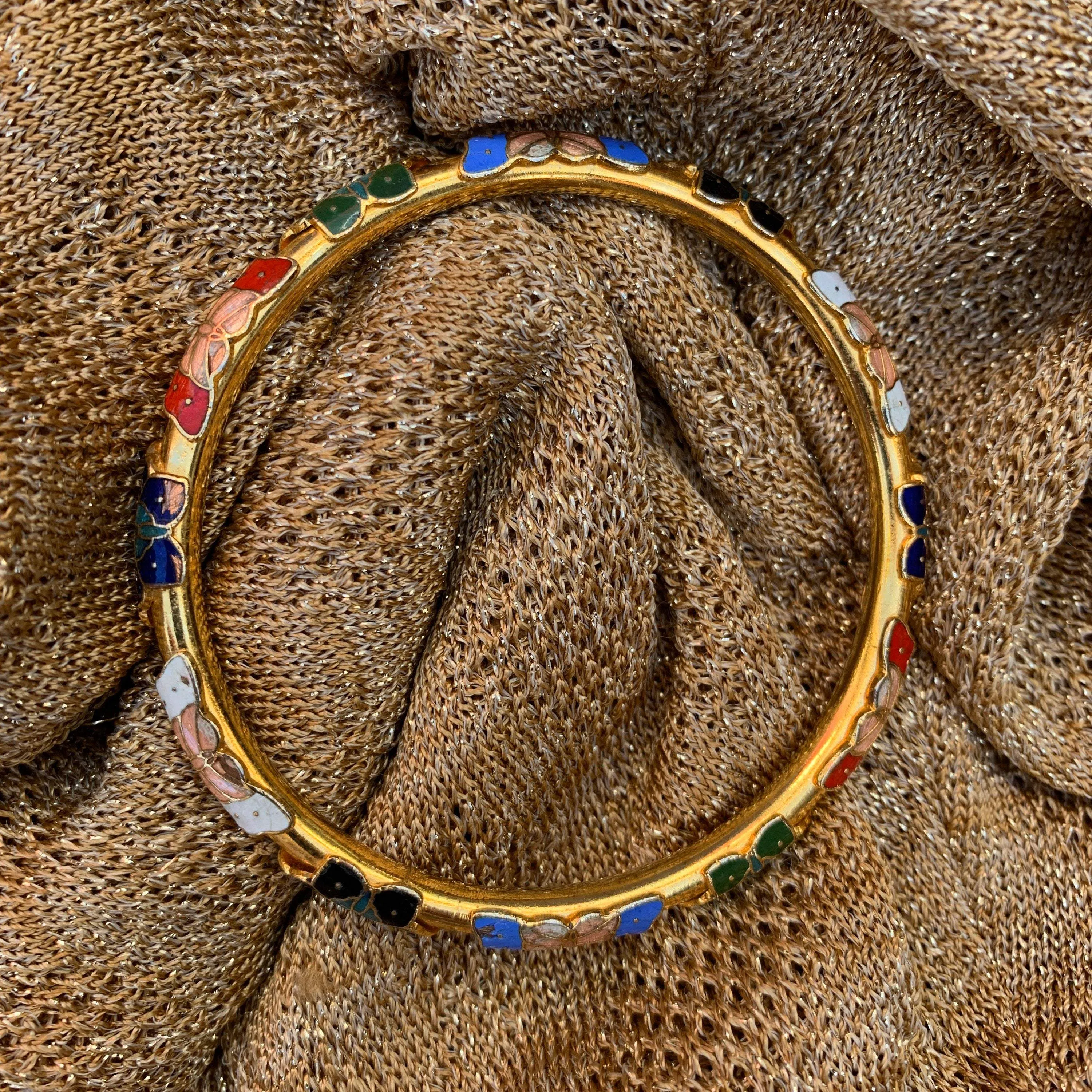 Butterfly Bangle Gold Plated