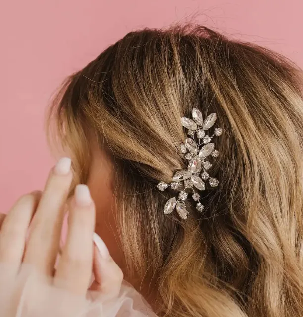 Crystal Silver Medium Alice Bridal Hair Comb