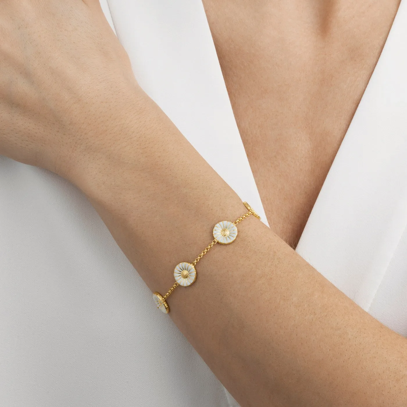 Daisy Bracelet - Gold/White - 3530912