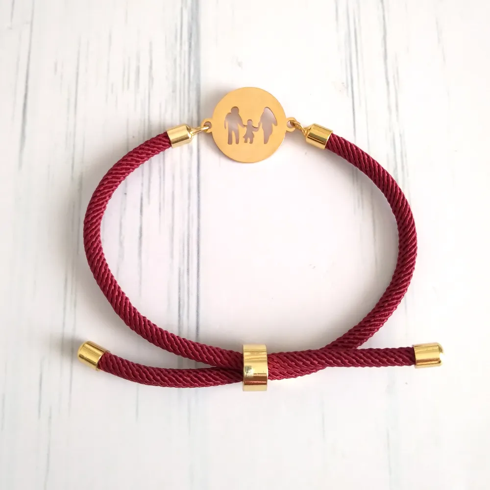 Dani Family Corded Slider Bracelet