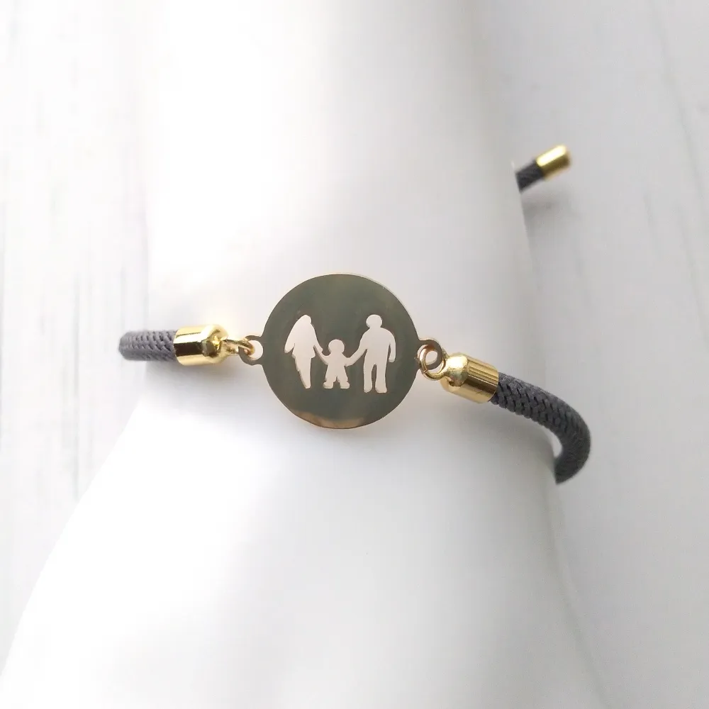 Dani Family Corded Slider Bracelet