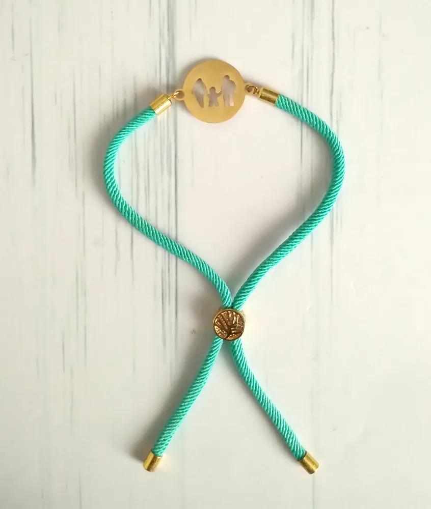 Dani Family Corded Slider Bracelet