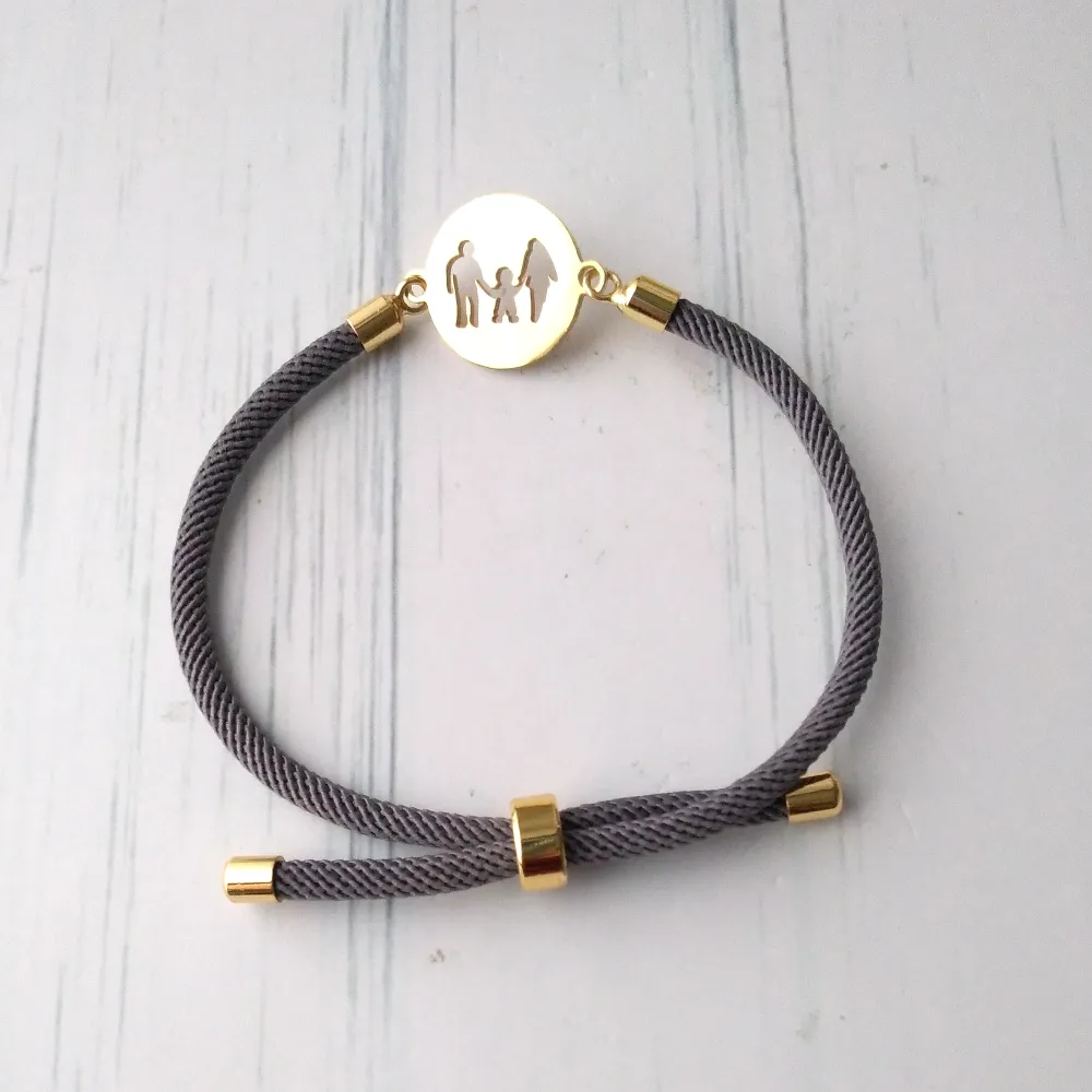 Dani Family Corded Slider Bracelet