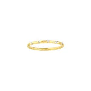 Diamond Flush Stacking Ring