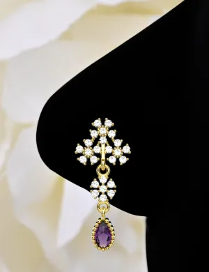 Drop Dangle Nose Piercing – Gold Nose Ring with Hanging Design