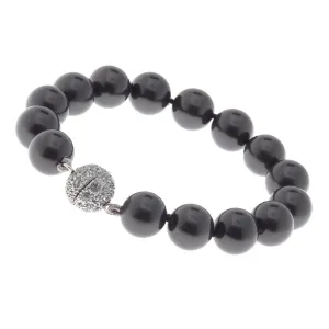 Emily Classic Round Black Pearl Bracelet