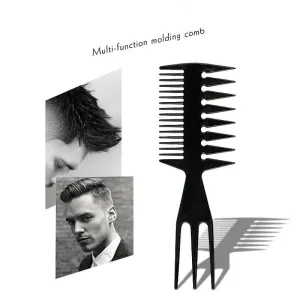 Fish Bone Hair Comb: Professional Barber Tool for Men