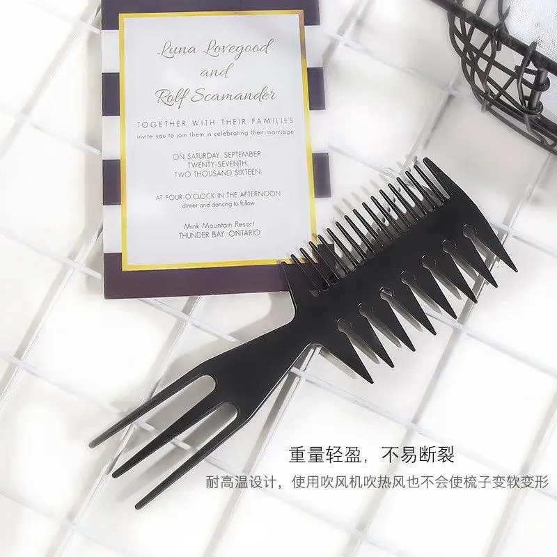 Fish Bone Hair Comb: Professional Barber Tool for Men