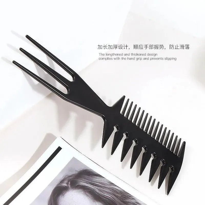 Fish Bone Hair Comb: Professional Barber Tool for Men