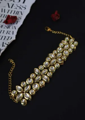Gold Plated Kundan Bracelet