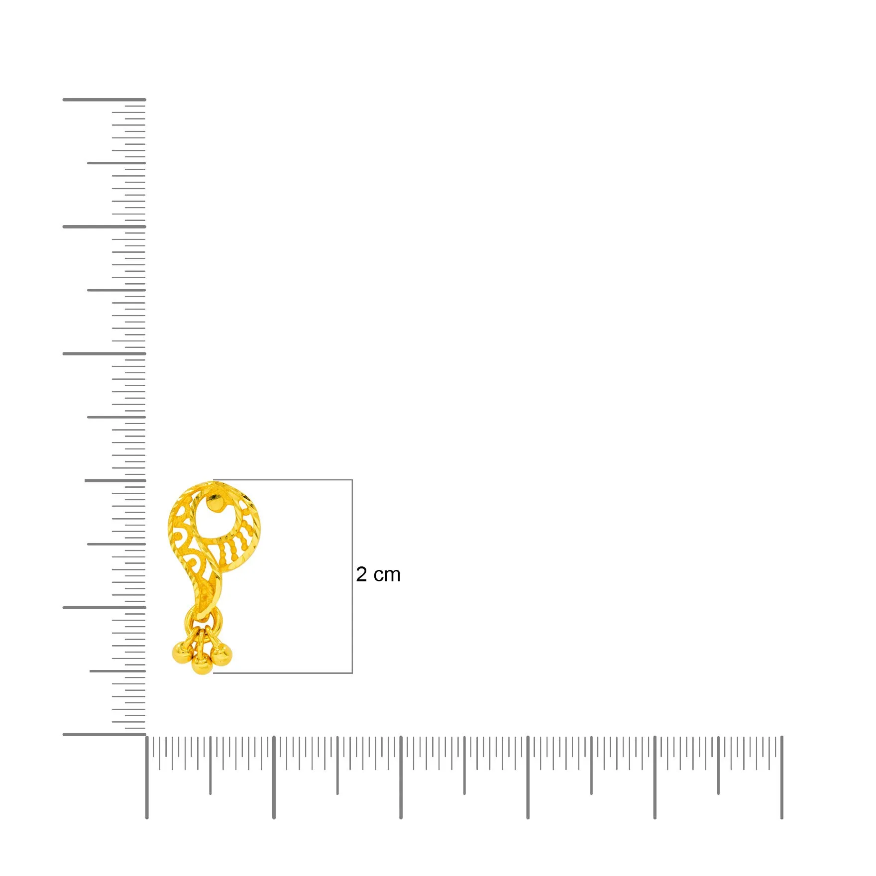 GOLDEN HANGING STUD PGHST272-09