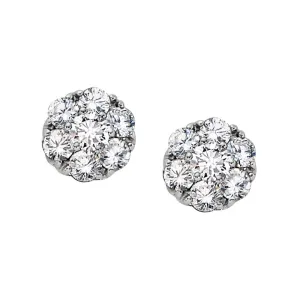 Jabel Diamond Cluster Earrings .66CTW