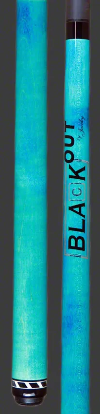 Jacoby BlaCkOut Turqouise No Wrap Break/Jump Cue - JACBKOUTTQ