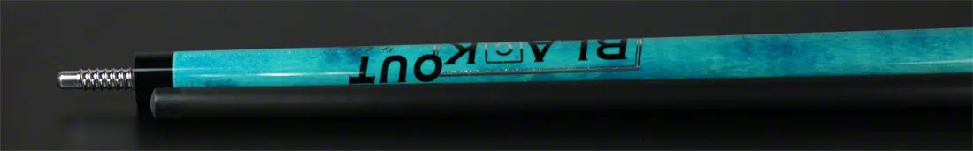 Jacoby BlaCkOut Turqouise No Wrap Break/Jump Cue - JACBKOUTTQ