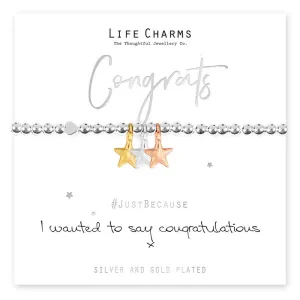 Life Charms I wanted to say Congratulations Bracelet