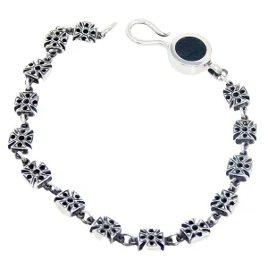MARCOS - "CROSS PATEE"  link bracelet in sterling silver