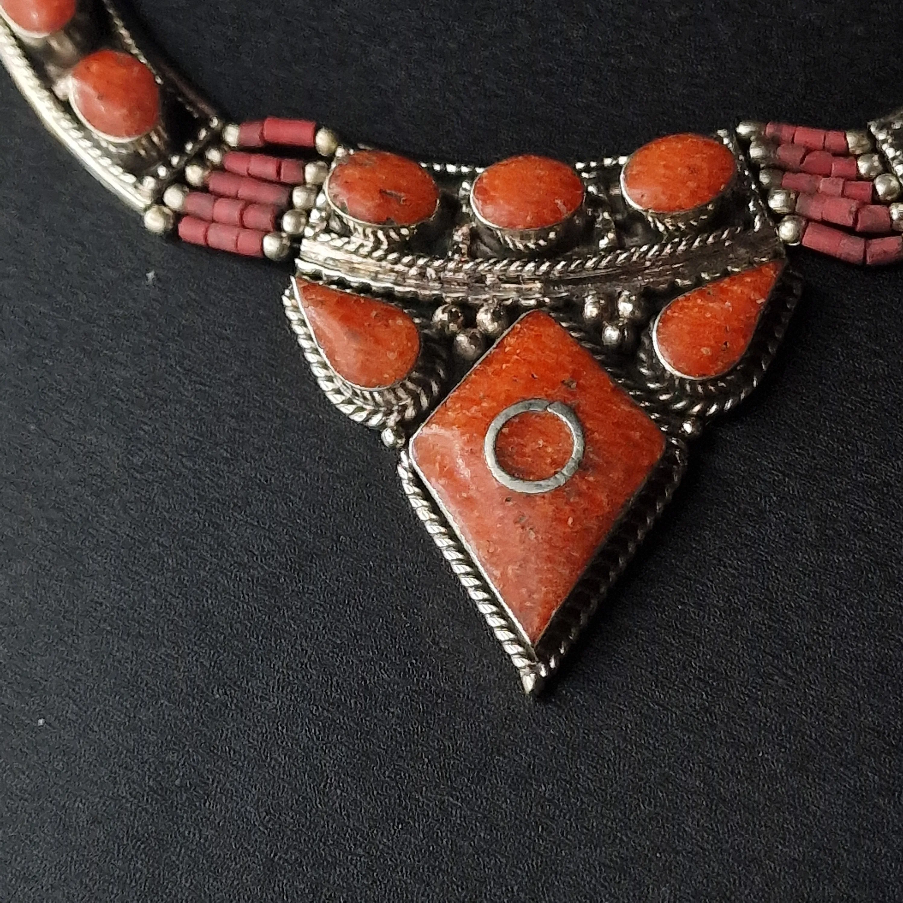 Nepali Handmade Himalayan Jewellery Coral Necklace