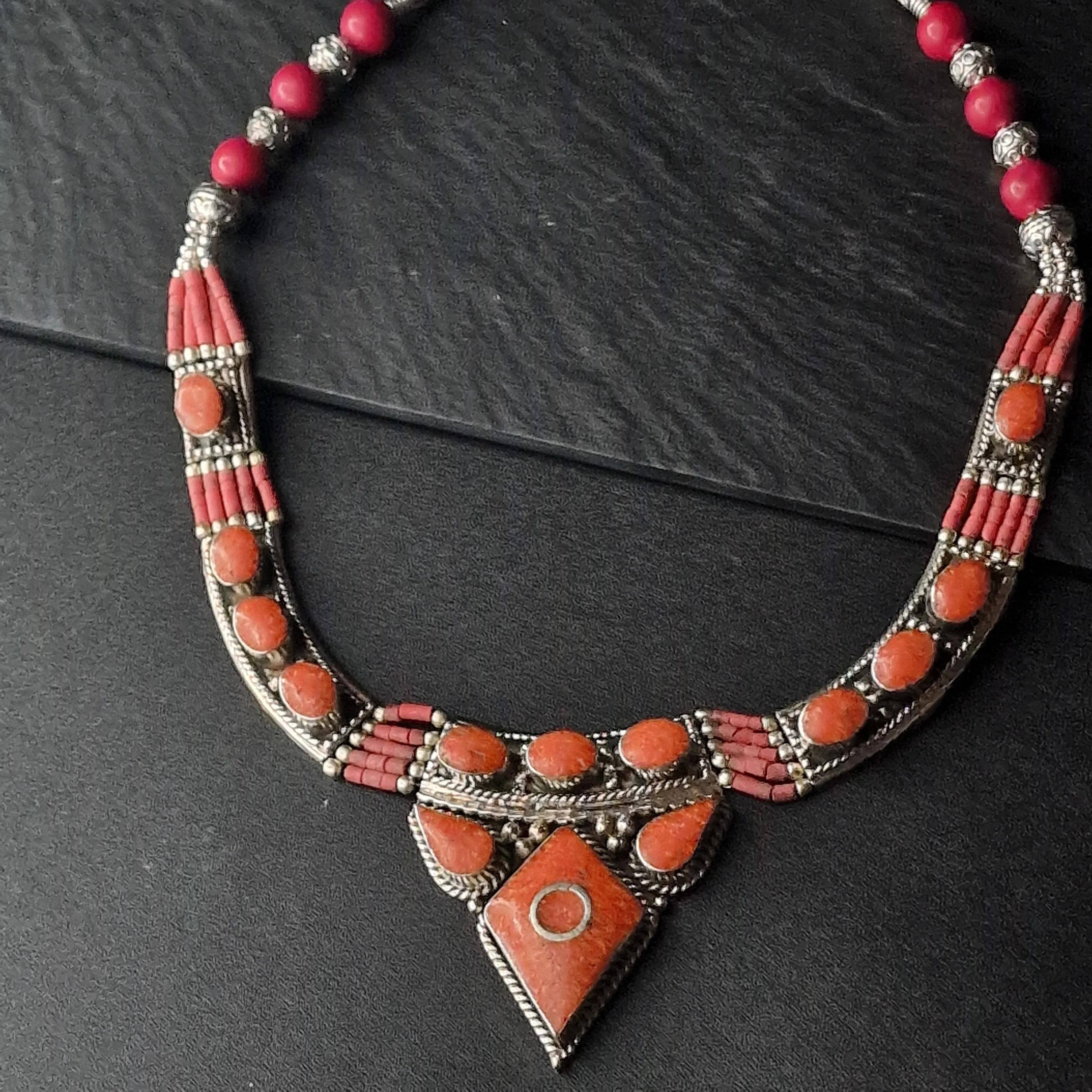 Nepali Handmade Himalayan Jewellery Coral Necklace