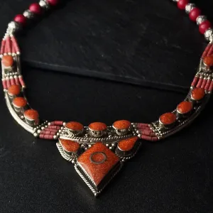 Nepali Handmade Himalayan Jewellery Coral Necklace