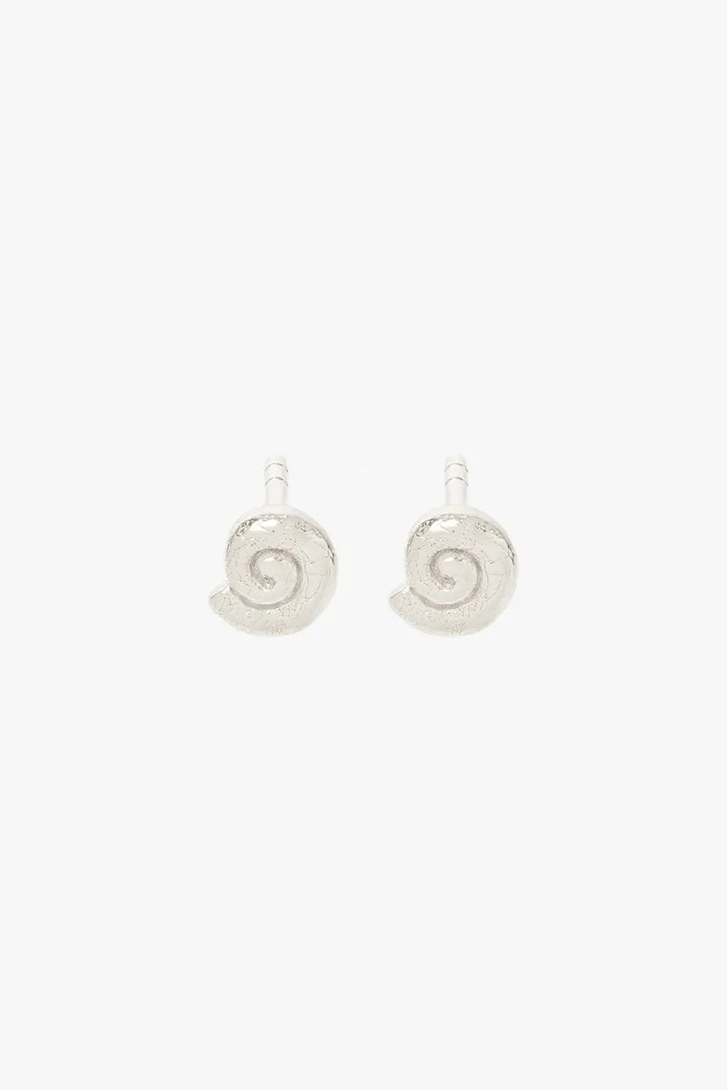 Ocean Swirl Stud Silver