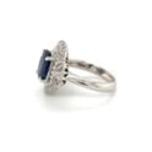 Platinum, Oval Sapphire andDiamond Ring at Regard Jewelry in Austin, Texas