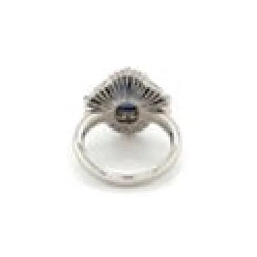 Platinum, Oval Sapphire andDiamond Ring at Regard Jewelry in Austin, Texas