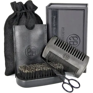 Premium Beard Comb & Brush Set for Men’s Grooming Care