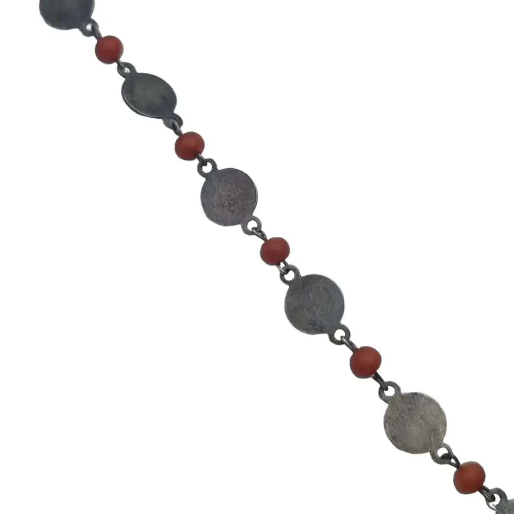 Religious bracelets for women, red coral ball bracelet, 925 silver.