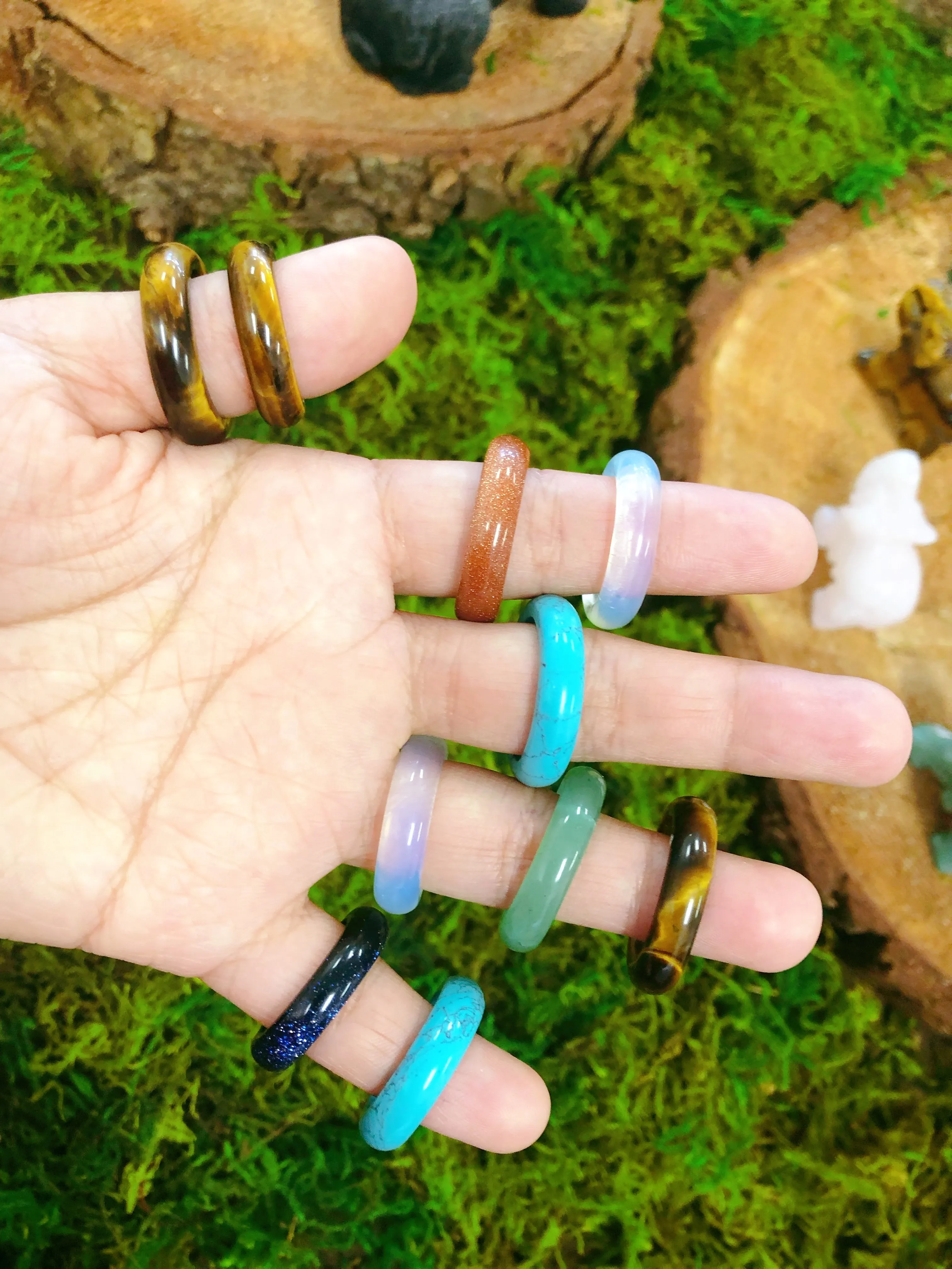 Solid Gemstone Ring