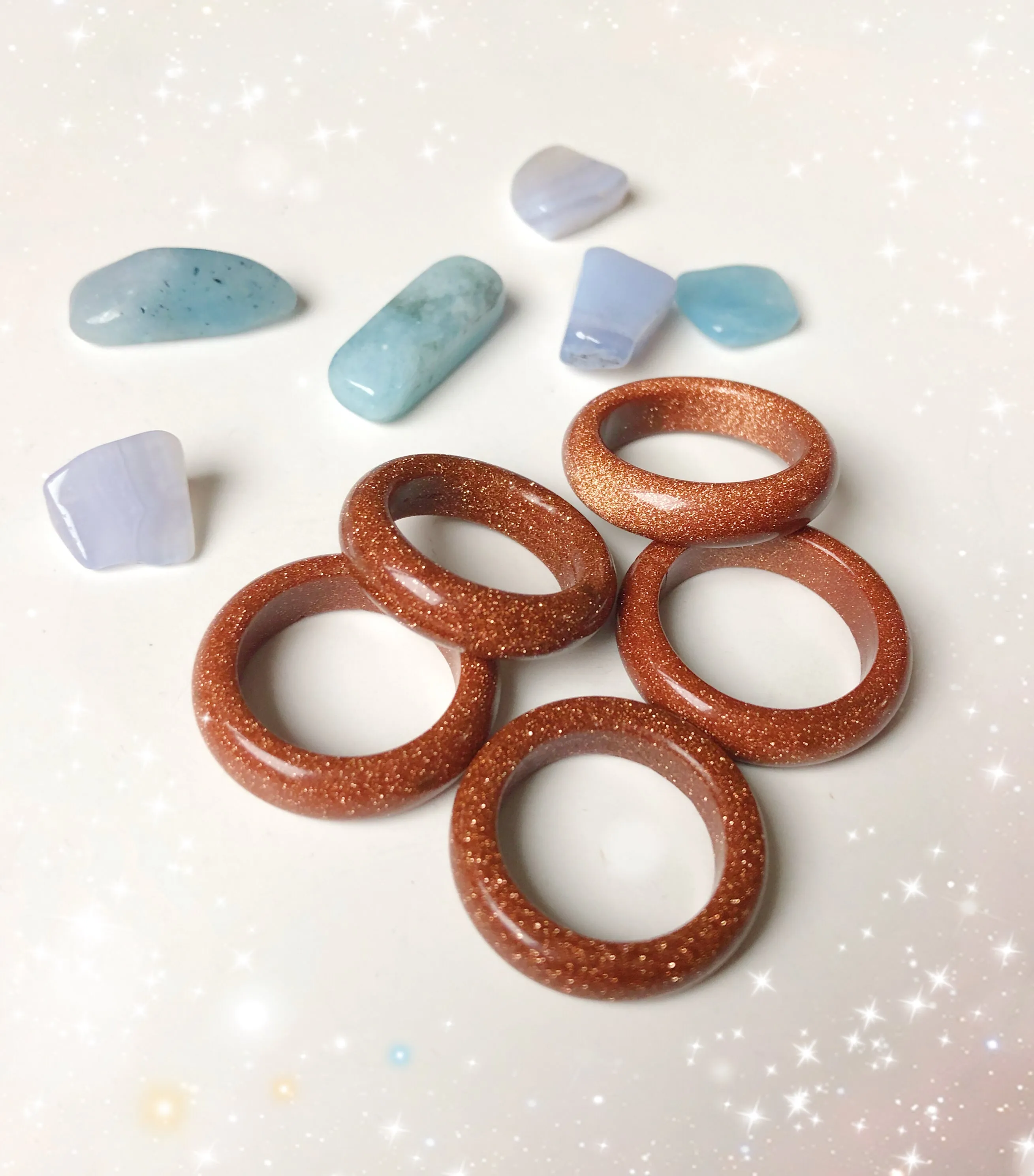 Solid Gemstone Ring
