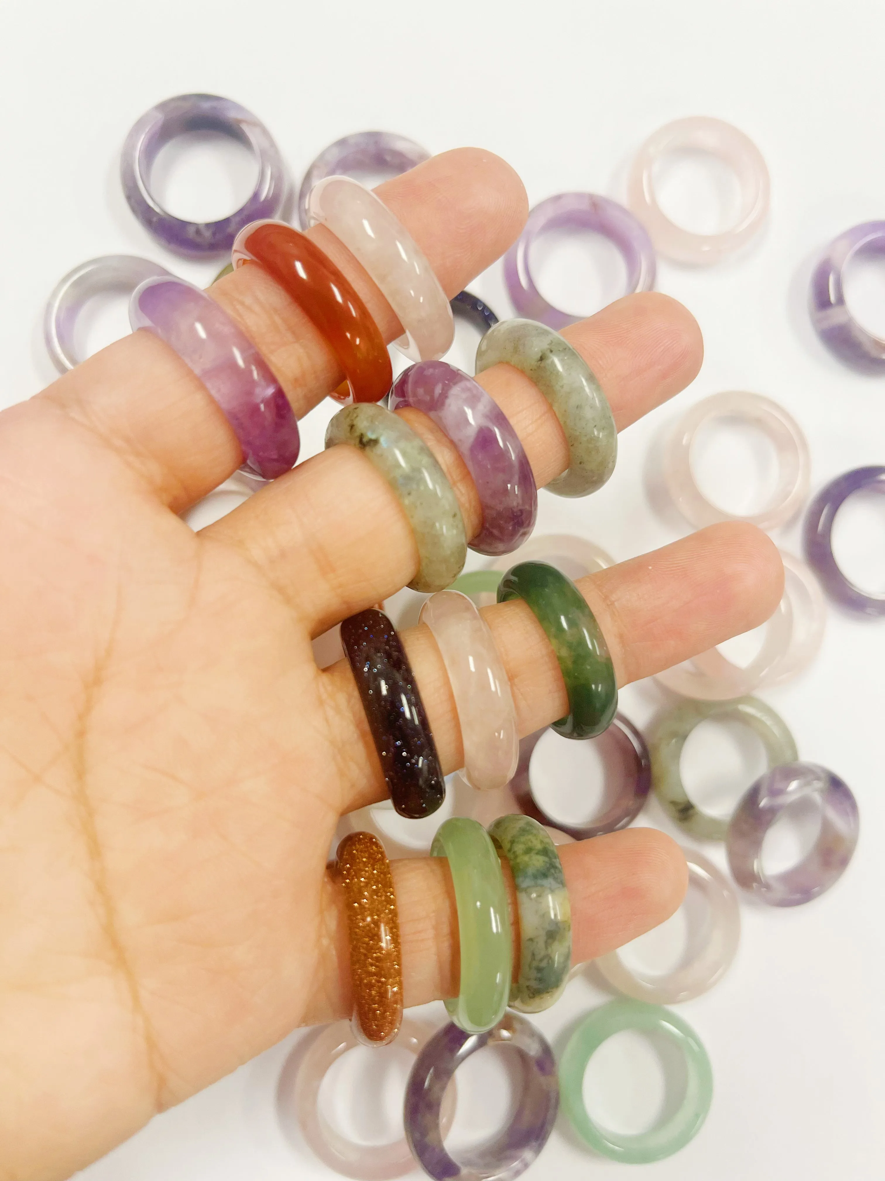 Solid Gemstone Ring