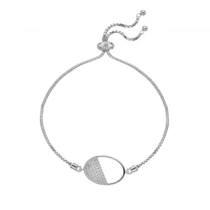 Sterling Silver Horizon White Topaz Oval Bracelet DL602