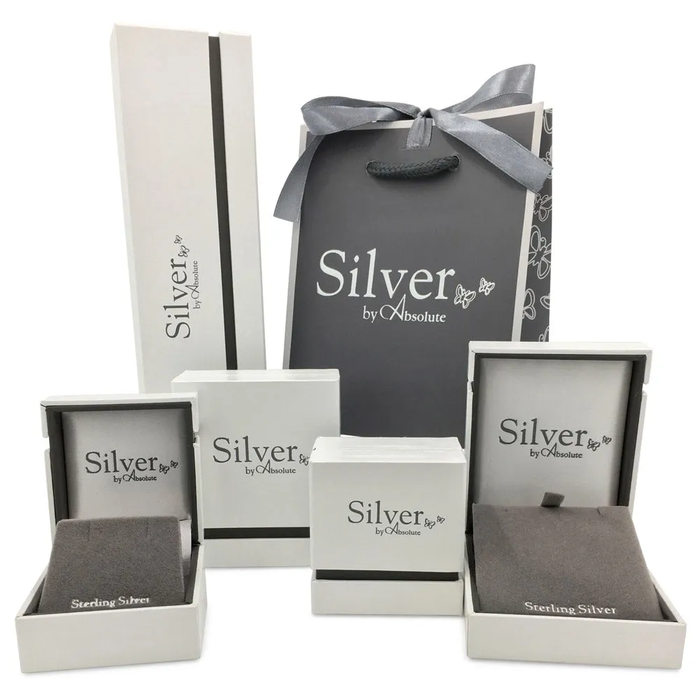 Trisha Cubic Zirconia Sterling Silver Hoop Earrings