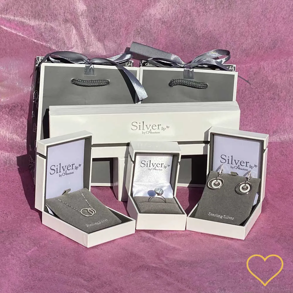 Trisha Cubic Zirconia Sterling Silver Hoop Earrings