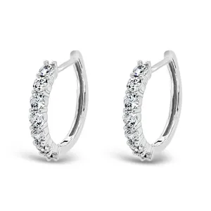 Trisha Cubic Zirconia Sterling Silver Hoop Earrings