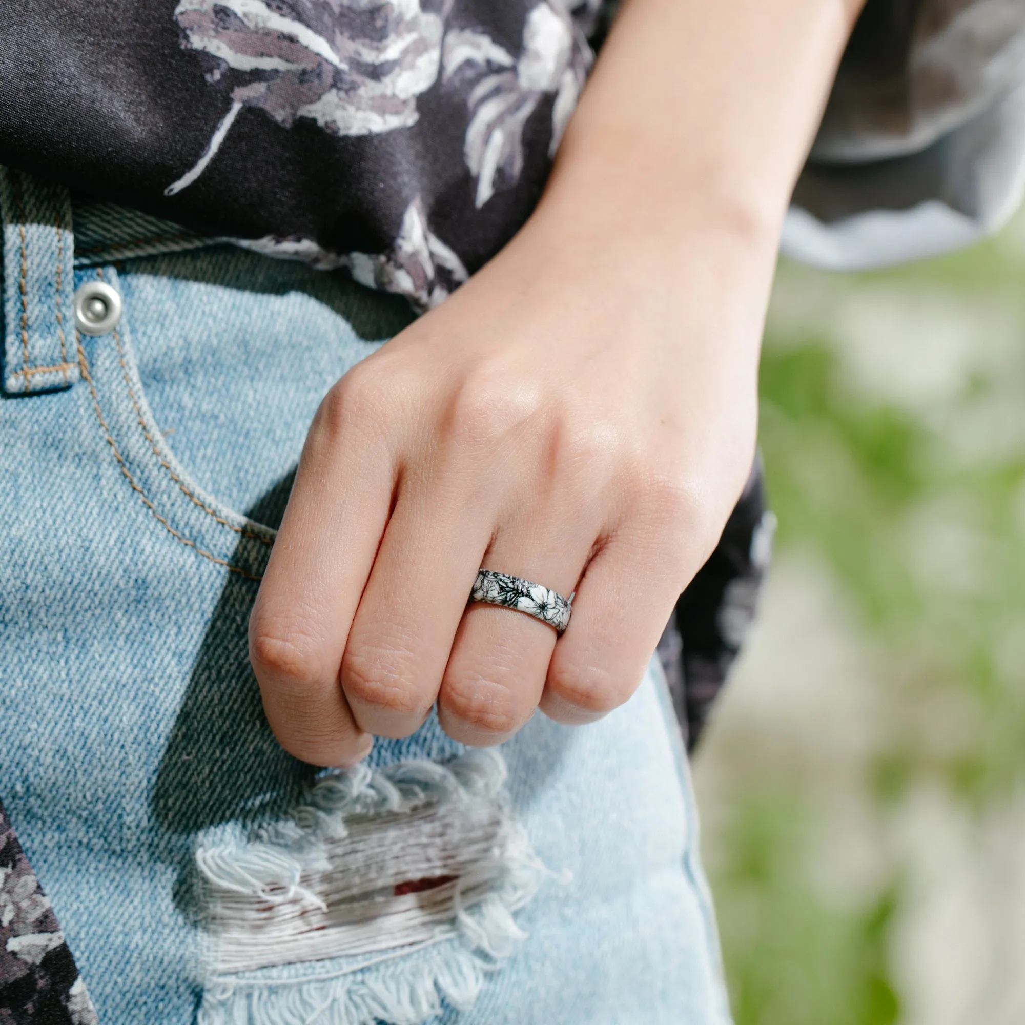 Women's Printed Harmony 5 - Silicone Ring